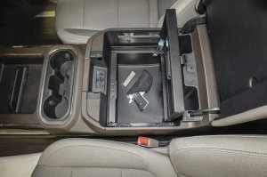 GMC Sierra 3500HD Console Safe - Tuffy Products - W/ Keyed Lock - Black - `20-`24